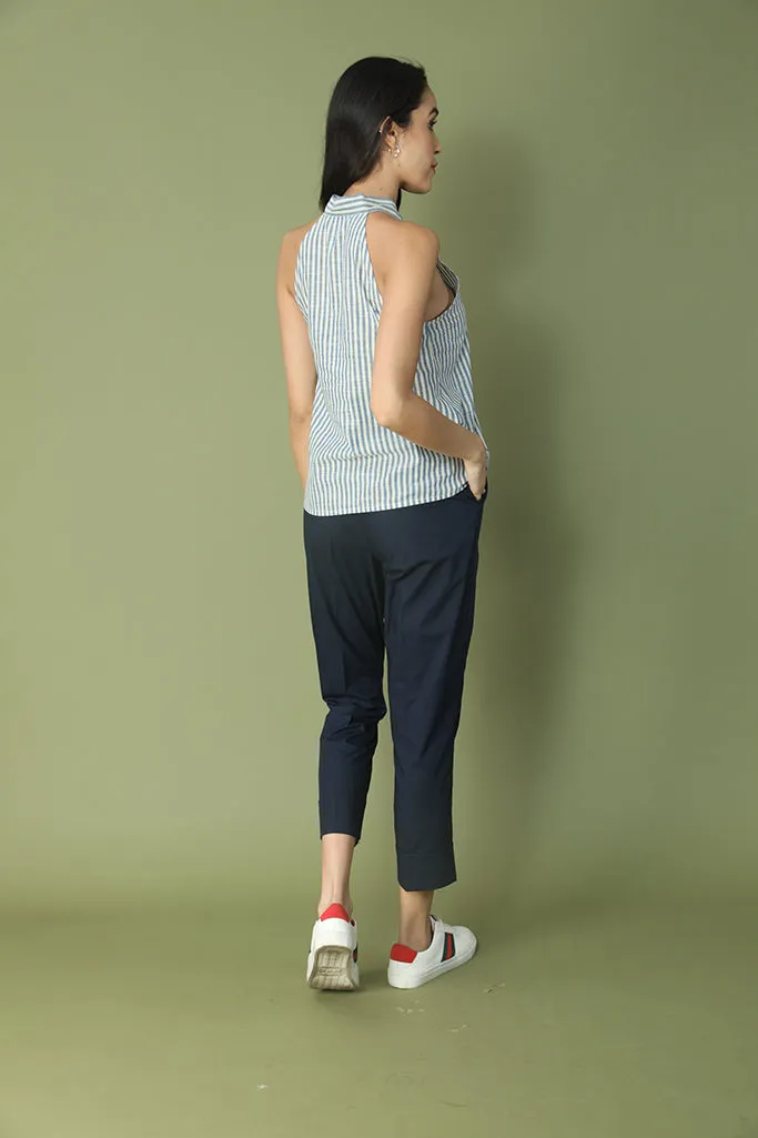Solid and Striped Culottes Set