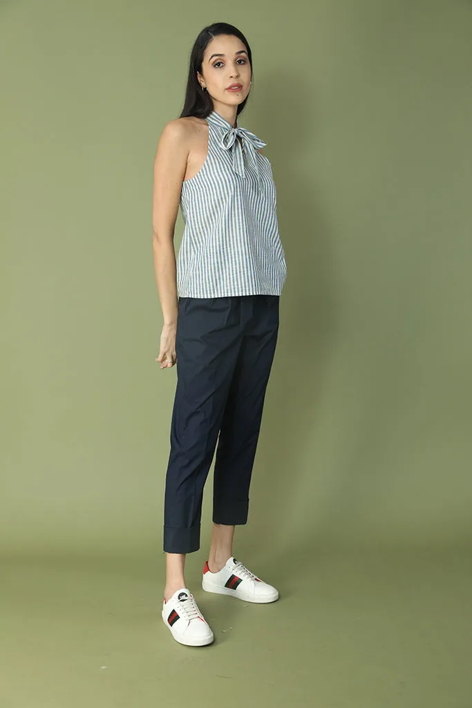 Solid and Striped Culottes Set