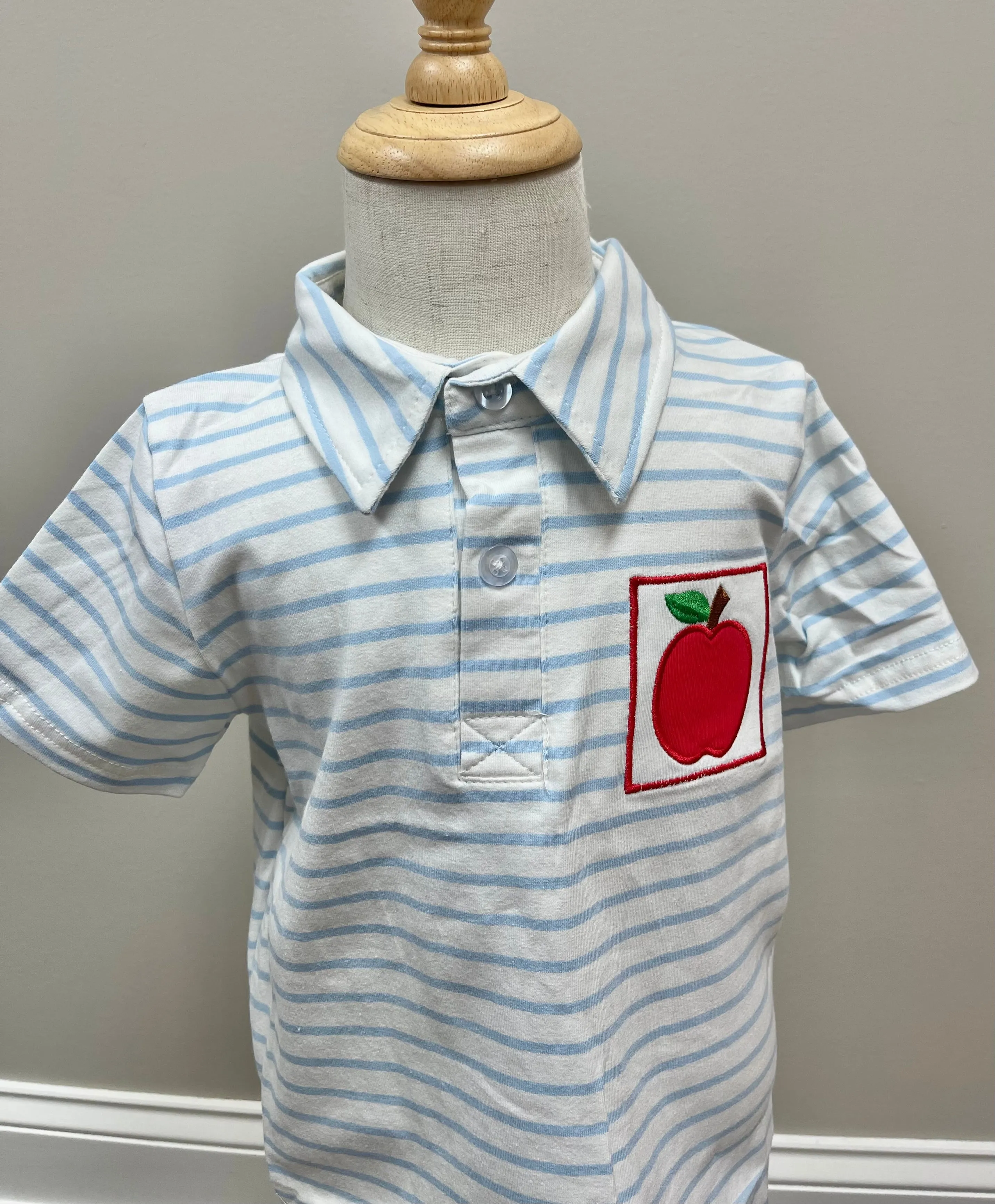 Striped Apple Collared Shirt
