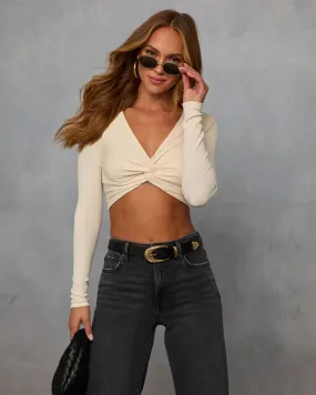 Subtle Embrace Twisted Cropped Top