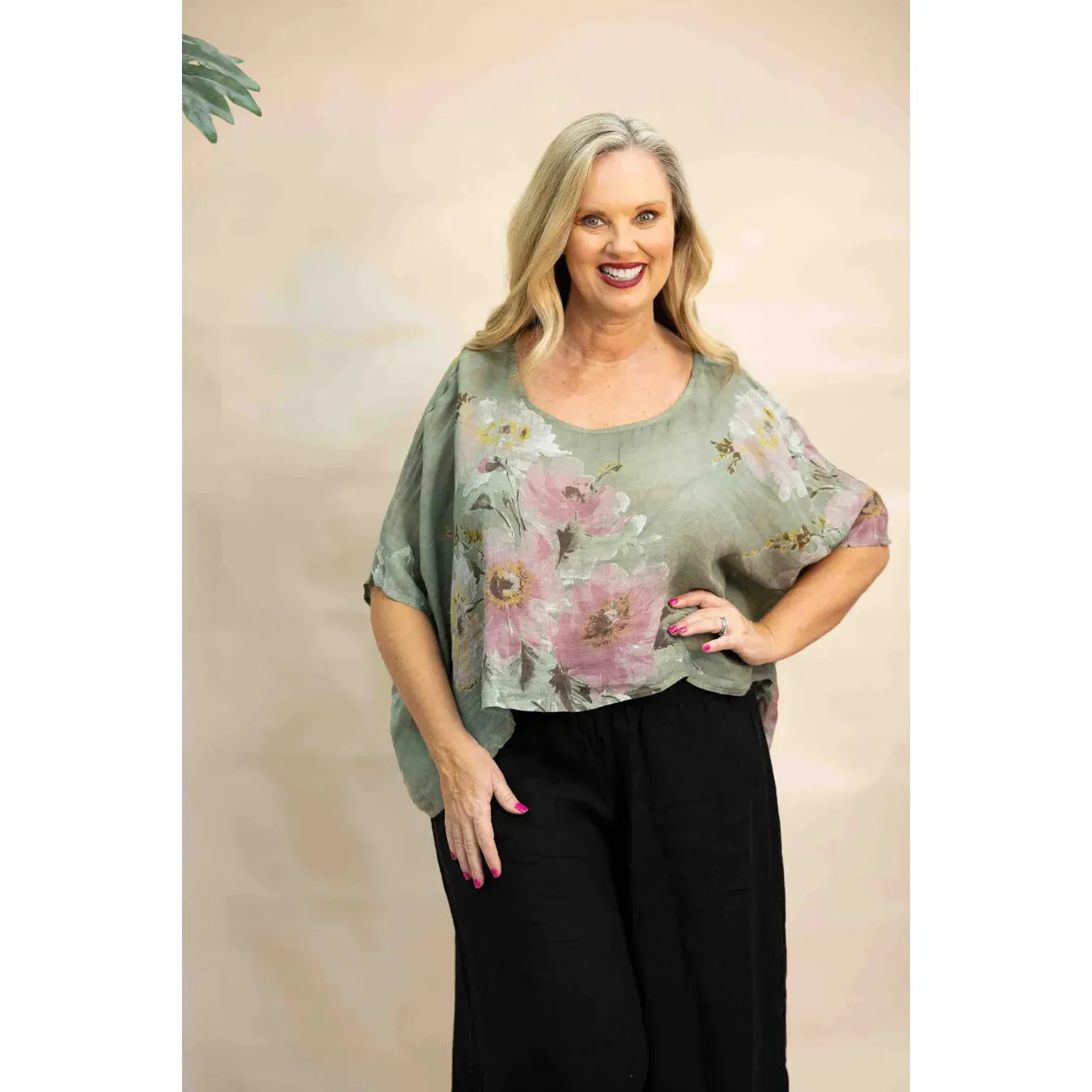 Tia Linen Floral Top