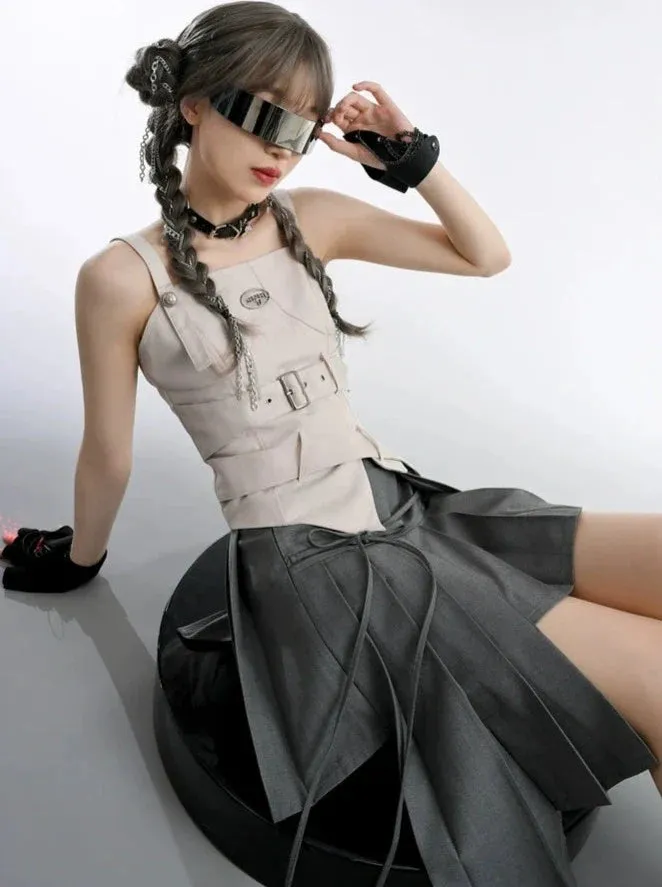 Top Girl   Camisole Skirt Mode Asymmetrical