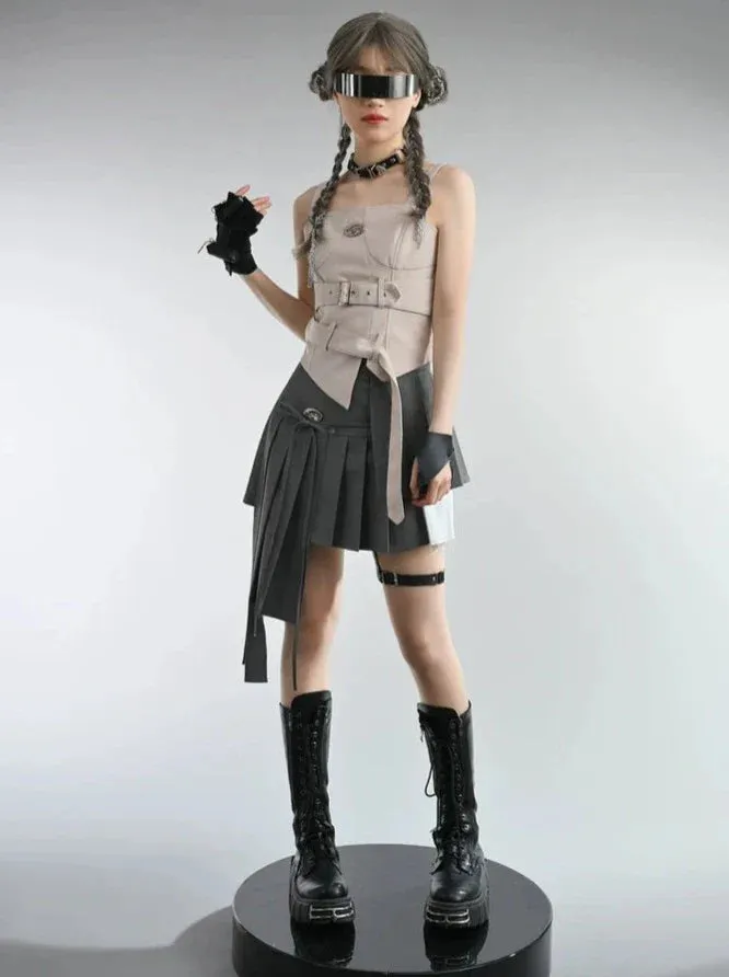 Top Girl   Camisole Skirt Mode Asymmetrical