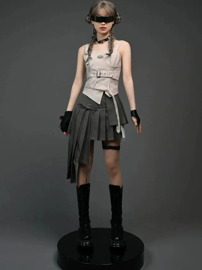 Top Girl   Camisole Skirt Mode Asymmetrical
