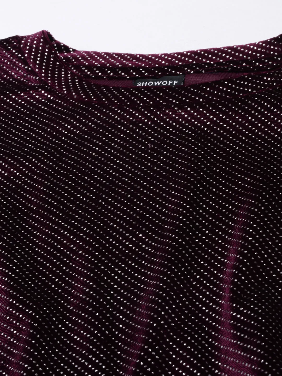Women Violet Embellished Crop Top