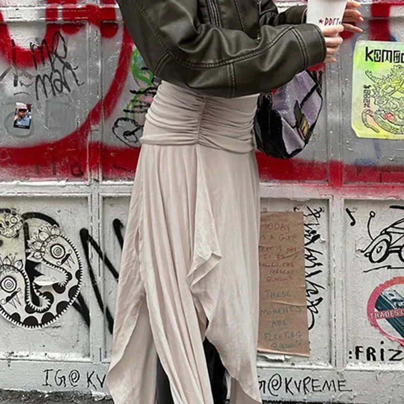 Y2K Asymmetrical Holiday Beach Streetwear Skirt