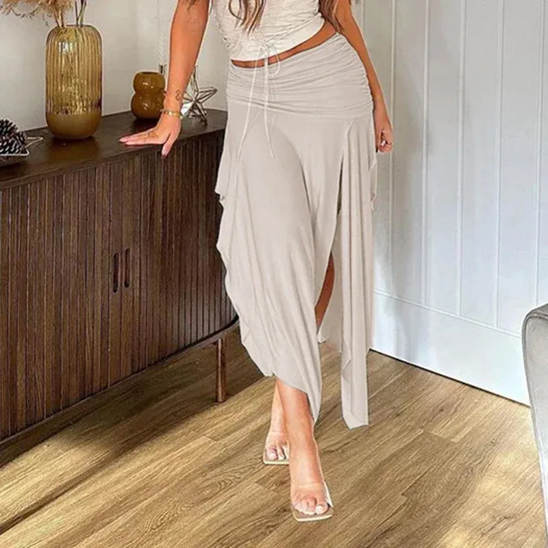 Y2K Asymmetrical Holiday Beach Streetwear Skirt