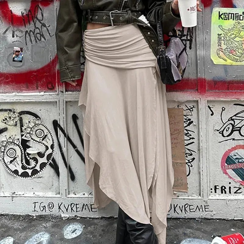 Y2K Asymmetrical Holiday Beach Streetwear Skirt
